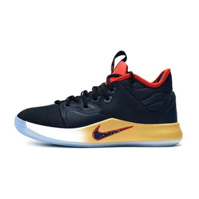 Nike Erkek Pg 3 Lacivert Mavi / Kırmızı / Metal Altın Spor Ayakkabı Türkiye - 221BHTVX